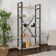 Βιβλιοθήκη Elysian χρώμα travertine - μαύρο 90x33,5x180εκ. Βιβλιοθήκη Elysian χρώμα travertine - μαύρο 90x33,5x180εκ.