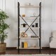 Βιβλιοθήκη Elysian χρώμα travertine - μαύρο 90x33,5x180εκ. Βιβλιοθήκη Elysian χρώμα travertine - μαύρο 90x33,5x180εκ.