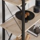 Βιβλιοθήκη Elysian χρώμα travertine - μαύρο 90x33,5x180εκ. Βιβλιοθήκη Elysian χρώμα travertine - μαύρο 90x33,5x180εκ.