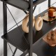 Βιβλιοθήκη Elysian χρώμα μαύρο 90x33,5x180εκ. Βιβλιοθήκη Elysian χρώμα μαύρο 90x33,5x180εκ.