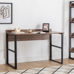 Γραφείο εργασίας Rana  χρώμα καρυδί - μαύρο 120x60x78,8εκ.
