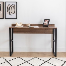 Γραφείο εργασίας Rana  χρώμα καρυδί - μαύρο 120x60x78,8εκ.