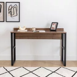 Γραφείο εργασίας Rana  χρώμα καρυδί - μαύρο 120x60x78,8εκ.