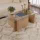 Τραπεζάκι σαλονιού Vetrino γυάλινο χρώμα honey oak 105x65x40εκ. Τραπεζάκι σαλονιού Vetrino γυάλινο χρώμα honey oak 105x65x40εκ.