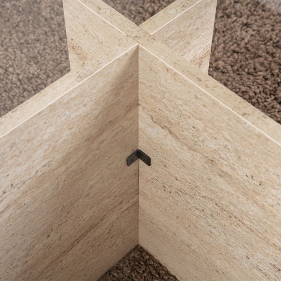 Τραπεζάκι σαλονιού Vetrino γυάλινο χρώμα travertine 105x65x40εκ. Τραπεζάκι σαλονιού Vetrino γυάλινο χρώμα travertine 105x65x40εκ.