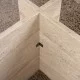 Τραπεζάκι σαλονιού Vetrino  γυάλινο χρώμα travertine 105x65x40εκ.