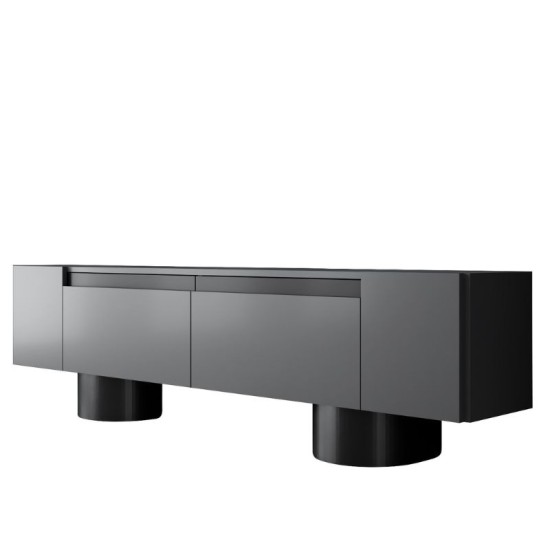 Έπιπλο τηλεόρασης Haven χρώμα ανθρακί 180x30x50εκ. Έπιπλο τηλεόρασης Haven χρώμα ανθρακί 180x30x50εκ.