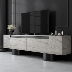 Έπιπλο τηλεόρασης Haven  χρώμα travertine 180x30x50εκ.