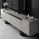 Έπιπλο τηλεόρασης Haven  χρώμα travertine 180x30x50εκ.
