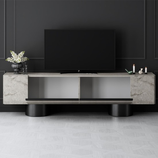 Έπιπλο τηλεόρασης Haven  χρώμα travertine 180x30x50εκ.