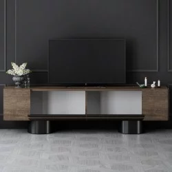 Έπιπλο τηλεόρασης Haven  χρώμα καρυδί 180x30x50εκ.