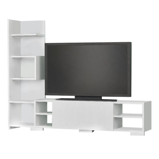 Έπιπλο τηλεόρασης Pera  χρώμα λευκό 160x29,5x120εκ.