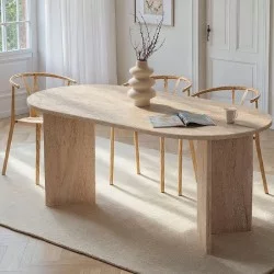 Τραπέζι Sablin  χρώμα travertine 180x89,5x75εκ.