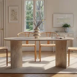 Τραπέζι Sablin  χρώμα travertine 180x89,5x75εκ.