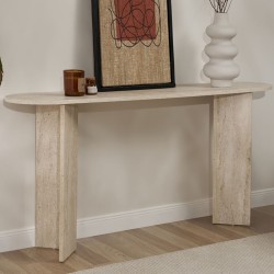 Κονσόλα Sira  χρώμα travertine 150x35x75εκ.