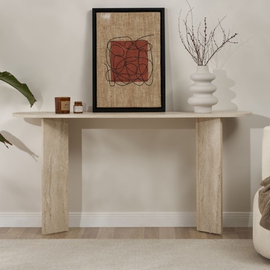 Κονσόλα Sira  χρώμα travertine 150x35x75εκ.