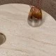 Τραπεζάκι σαλονιού σετ 2 τμχ Moira  χρώμα travertine Ø90x41εκ.