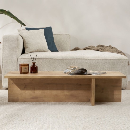 Τραπεζάκι σαλονιού Harbor  χρώμα sapphire oak 120x45x30εκ.