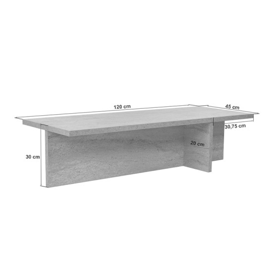 Τραπεζάκι σαλονιού Harbor  χρώμα sapphire oak 120x45x30εκ.