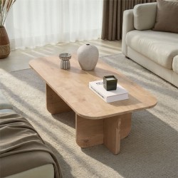 Τραπεζάκι σαλονιού Becaj  χρώμα sapphire oak 120x60x41,4εκ.