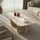 Τραπεζάκι σαλονιού Becaj  χρώμα travertine 120x60x41,4εκ.