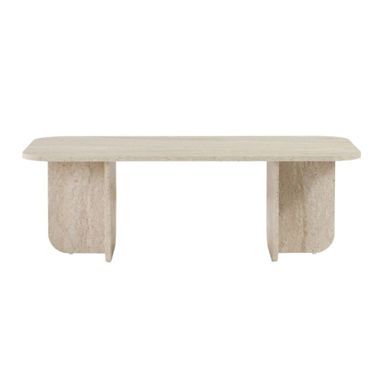 Τραπεζάκι σαλονιού Becaj  χρώμα travertine 120x60x41,4εκ.