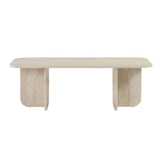 Τραπεζάκι σαλονιού Becaj  χρώμα travertine 120x60x41,4εκ.