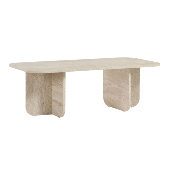 Τραπεζάκι σαλονιού Becaj  χρώμα travertine 120x60x41,4εκ.