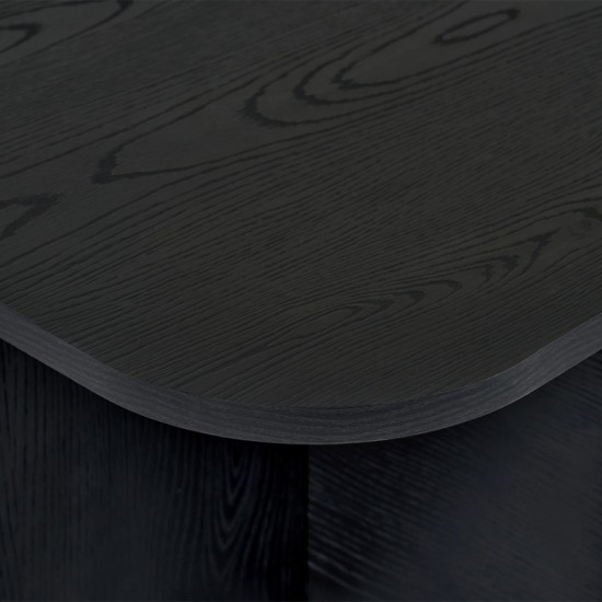 Τραπεζάκι σαλονιού Becaj  χρώμα black wood 120x60x41,4εκ.