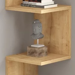 Ραφιέρα τοίχου Zikzak  χρώμα sapphire oak 25x25x105,4εκ.