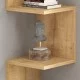 Ραφιέρα τοίχου γωνιακή Zikzak  χρώμα sapphire oak 25x25x105,4εκ.