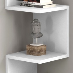 Ραφιέρα τοίχου Zikzak  χρώμα λευκό 25x25x105,4εκ.