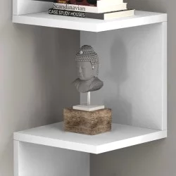 Ραφιέρα τοίχου Zikzak  χρώμα λευκό 25x25x105,4εκ.