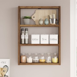 Ραφιέρα τοίχου Prena  χρώμα καρυδί 43,2x9x60εκ.