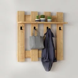 Κρεμάστρα τοίχου Carina  χρώμα sapphire oak 70x18x70εκ.