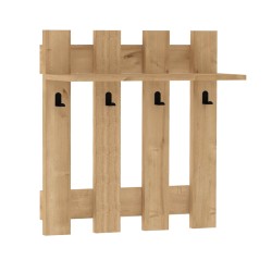 Κρεμάστρα τοίχου Carina  χρώμα sapphire oak 70x18x70εκ.