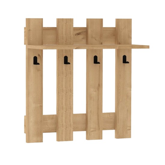 Κρεμάστρα τοίχου Carina  χρώμα sapphire oak 70x18x70εκ.