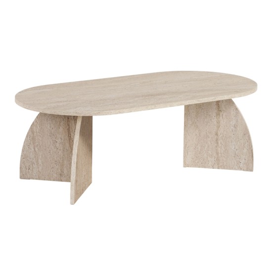 Τραπεζάκι σαλονιού Melina  χρώμα travertine 120x60x40εκ.