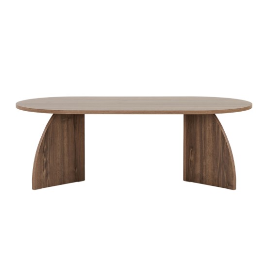 Τραπεζάκι σαλονιού Melina  χρώμα καρυδί 120x60x40εκ.