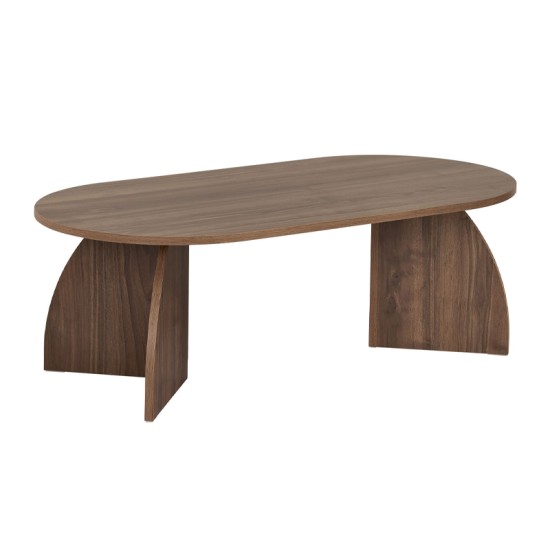 Τραπεζάκι σαλονιού Melina  χρώμα καρυδί 120x60x40εκ.