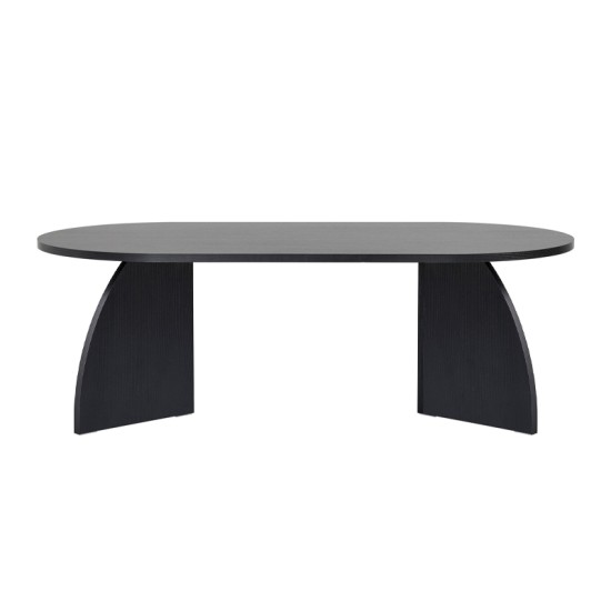 Τραπεζάκι σαλονιού Melina  χρώμα black wood 120x60x40εκ.