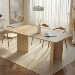 Τραπέζι Linza  χρώμα honey oak 180x90x75εκ.