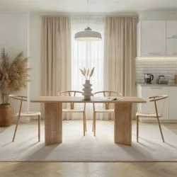 Τραπέζι Linza  χρώμα honey oak 180x90x75εκ.