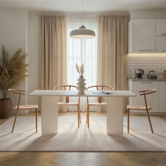 Τραπέζι Linza  χρώμα λευκό 180x90x75εκ.