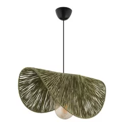 Φωτιστικό οροφής Taco  E27 γιούτα μονόφωτο χρώμα πράσινο 51x36x55εκ.