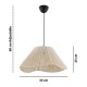 Φωτιστικό οροφής Sukne  E27 γιούτα μονόφωτο χρώμα εκρού Ø35x60εκ.