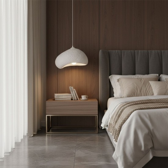 Φωτιστικό οροφής Loval  E27 fiberglass μονόφωτο χρώμα λευκό 32x27x120εκ.