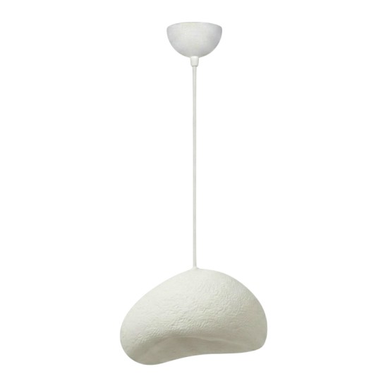 Φωτιστικό οροφής Loval  E27 fiberglass μονόφωτο χρώμα λευκό 32x27x120εκ.