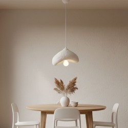 Φωτιστικό οροφής Luna  E27 fiberglass μονόφωτο χρώμα λευκό 30x21x120εκ.