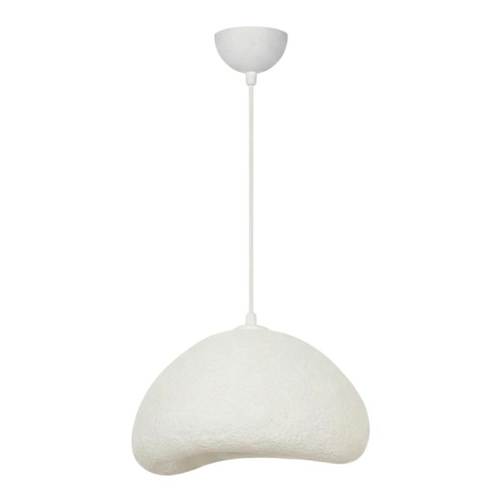 Φωτιστικό οροφής Luna  E27 fiberglass μονόφωτο χρώμα λευκό 30x21x120εκ.